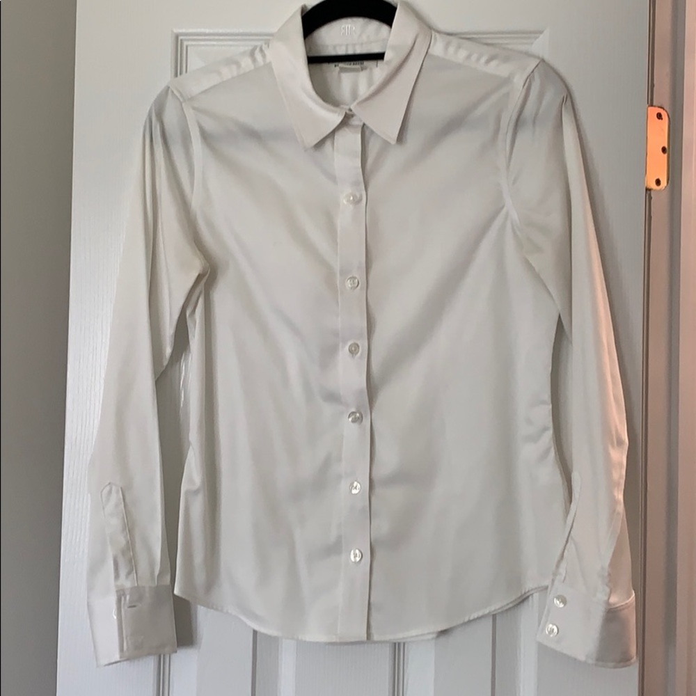 Banana republic white button down dress shirt
